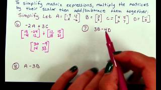 Algebra 2 Ch3-5 Part C - Adding, Subtracting, and Scalar Matrix Operations