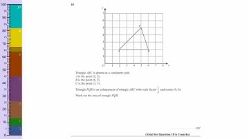 Q18 (Area Scale Factor) June 2012 Edexcel Maths GCSE Paper Higher Paper 1 Non-Calculator Exam 1MAO