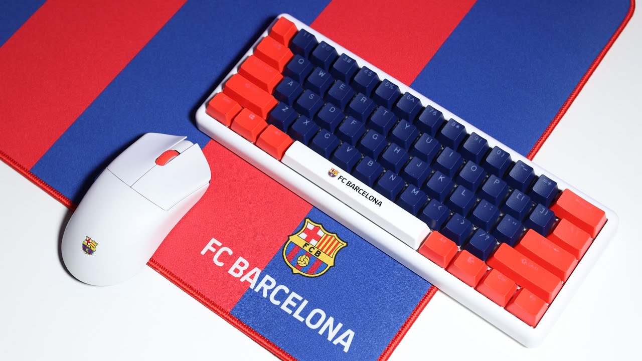 OCPC FC Barcelona Keyboard, Mouse and Deskmat (Mousepad) - complete you club collection!