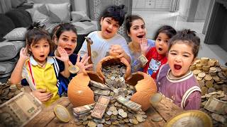 Piggy Bank Mein Nikali bahut sari saving