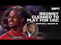 Stephen A. on Bronny James being cleared to play for USC | First Take