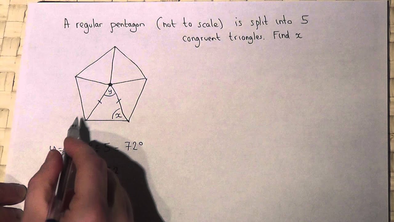 How To Find The Size Of An Interior Angle In A Pentagon YouTube