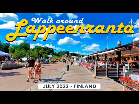 Walking around Lappeenranta, July 2022, Finland [4K]