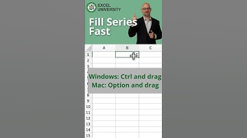 Fill A Series FAST! #excel #exceltips #spreadsheet #shorts