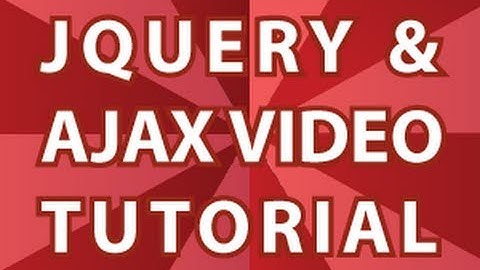 JQuery Video Tutorial