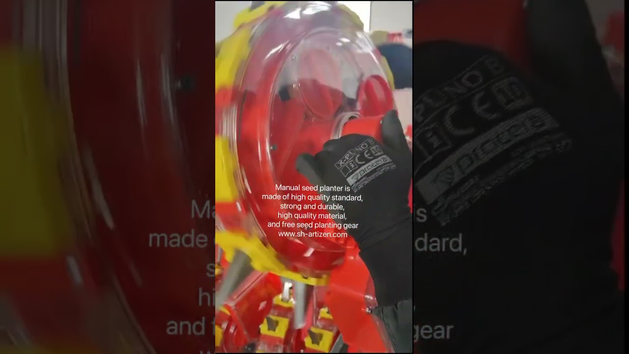 Small agricultural manual seed planter, family agricultural hand push seeder