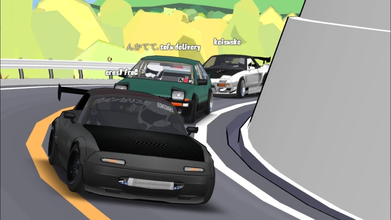3 way Downhill touge attack! Tsubaki FR Legends YouTube