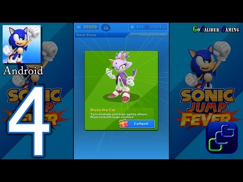 SONIC Jump Fever Android Walkthrough - Part 4 - Blaze the Cat Fever 9 All Chaos Animals