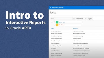 Intro to Interactive Reports in Oracle APEX