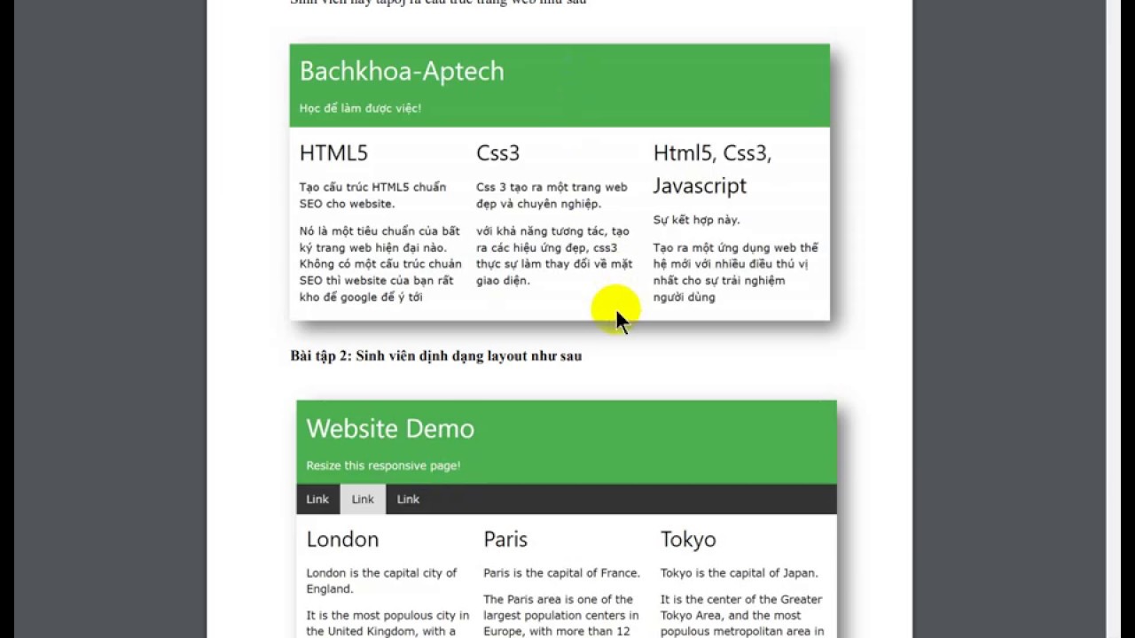 HTML CSS LAYOUT cơ bản phần 2 - YouTube
