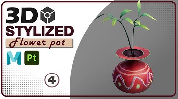Create a Stylized 3D Flower Pot ( Part 4) Full  Tutorial #3d #model #stylizedart #youtube #youtuber