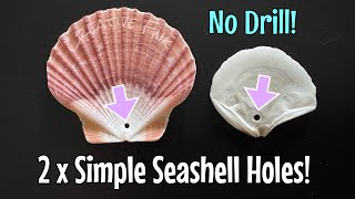 How to put a hole into a shell! 2 x BEST ways (NO DRILL!!) Simple & fast!