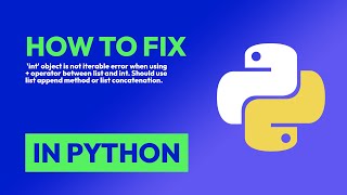 how to fix  'int' object is not iterable error when using   operator between ... in python