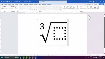 How To Type Cube Root In MS Word