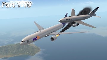 Mid-Air Collision Compilation in SimplePlanes Part 1-10 Mega-compilation