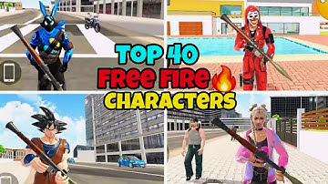 Top 40 Free fire Characters & Invisible Indian Theft Auto Simulator | New Update🤑 || ITA Feature Add