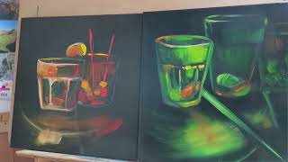 Glass Light Glass Dark - Narrated Oil Painting