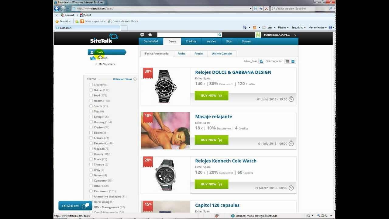 SITETALK DEALS TUTORIAL COMERCIANTE