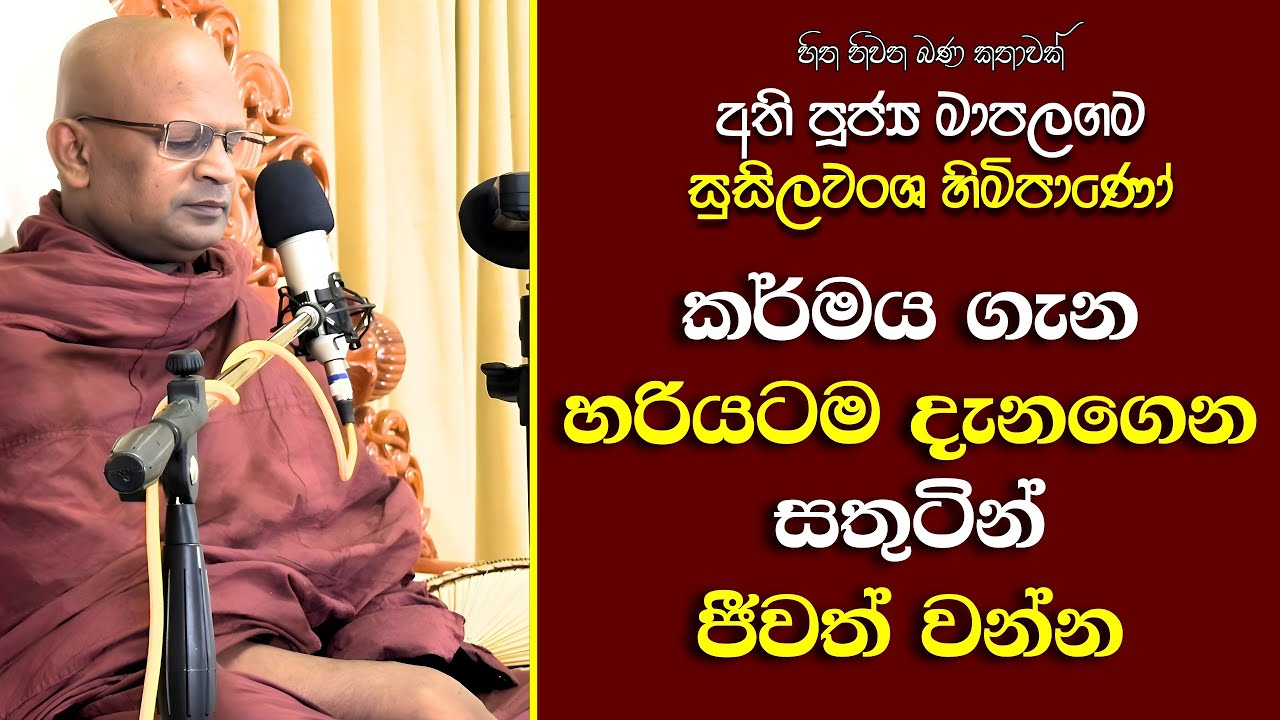 133 Ven Mapalagama Susilawansa Himi | කර්මය කොටස් හතරක් | මෛත්‍රී සිතකට ලැබෙන විපාක ලෝකය