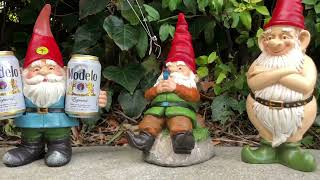 4 Good Time Active Garden Gnome Statues