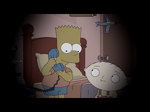 There's a problem with the French dub of The Simpsons (at Family Guy's house).