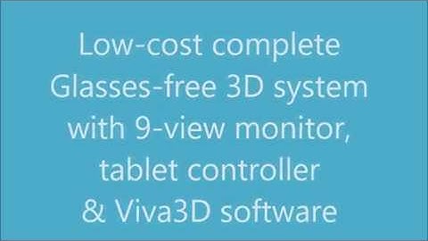 $99 Tablet controlling glasses-free 3D autostereoscopic monitor