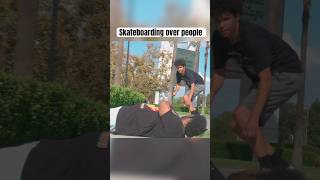 I Kick Flip Over a Random Person! #skateboarding #sunhatkid #kickflip