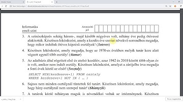 03. feladat -  2017. május emelt Adatbázis-kezelés