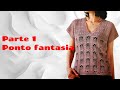 PARTE 1 PONTO FANTASIA EM CROCHÊ DE 4 CARREIRAS