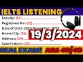 IELTS Listening Practice Test 2024 with Answers - 19/3/2024