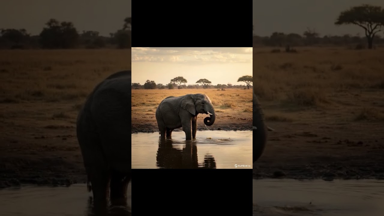 elephant drinking water 