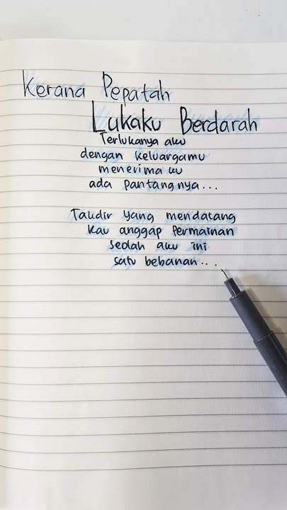 Kerana Pepatah Lukaku Berdarah  | U.K'S | lirik