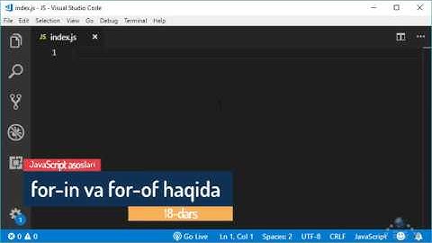 JavaScript asoslari. 18-Dars. for-in va for-of loop