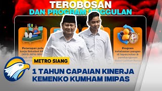1 Tahun Kemenko Kumham Imipas, Reformasi Tata Kelola Hukum \u0026 HAM - [Metro Siang]