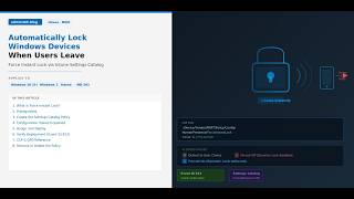 Use Intune to Automatically Lock Windows Devices When Users Leave | Force Instant Lock Policy