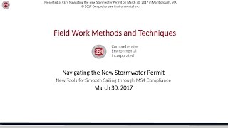 MS4 Stormwater Field Work Methods and Techniques