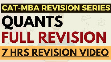 Complete Quants Revision for CAT 2024 & MBA exams | Concepts + Shortcuts + Practice in 7 hrs video
