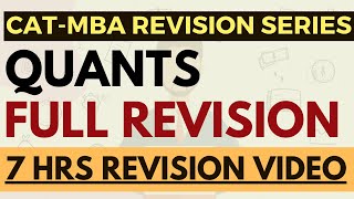 Complete Quants Revision for CAT & MBA exams | Concepts + Shortcuts + Practice in 7 hrs video
