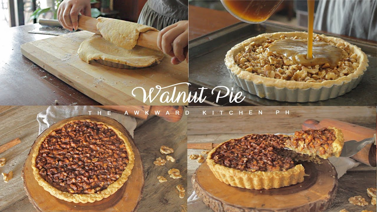WALNUT PIE | Easy Walnut Pie Recipe | FILIPINO | No Talking | Relaxing Cooking With Music