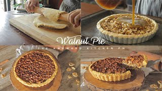 WALNUT PIE | Easy Walnut Pie Recipe | FILIPINO | No Talking | Relaxing Cooking With Music