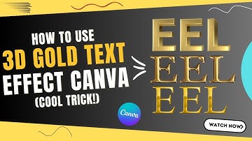 How to do 3D Gold text effect in Canva easily (no design skills needed)