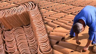 TILES, BRICKS and TILES with water and earth. Artisan elaboration and baking in the oven