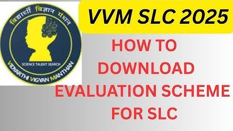 How to download the evaluation scheme of  Vidyarthi Vigyan Manthan state level camp .#vvm2025 #slc 
