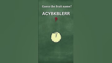 Guess the Fruit Name from Jumbled Letters! 🍎🍌 | Fun Brain Teaser #quiz #learning #braintest