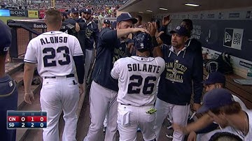 CIN@SD: Gyorko rips a two-run single to center field
