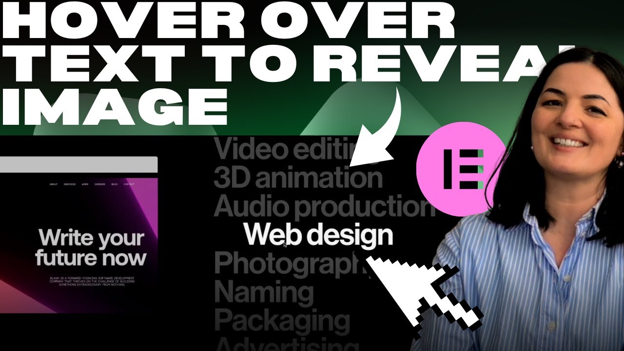 HOVER OVER TEXT TO REVEAL IMAGE - Elementor WordPress Tutorial Flex ...
