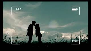 Silhouette With Parallax Motion Graphics Of Couple Kissing In The Meadow