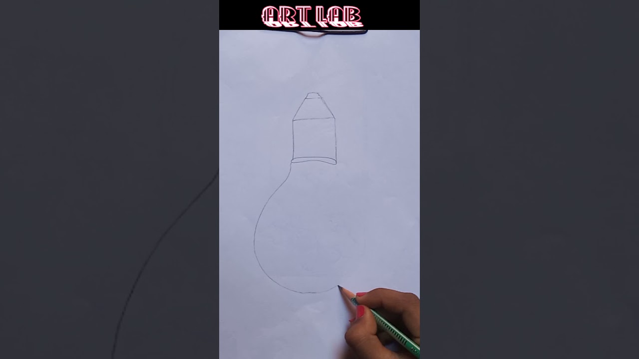 Creative light bulb easy drawing || How to draw a creative bulb || 