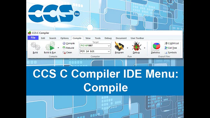 CCS C Compiler IDE Menu: Compile