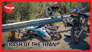 MOTORCYCLE CRASH into Guardrail; rider LOWSLIDES & gets stuck under the bike - LUCKY TO BE ALIVE! by Pegasus Motorcycle Tours & Consulting 1,181 views 8 months ago 13 minutes, 43 seconds